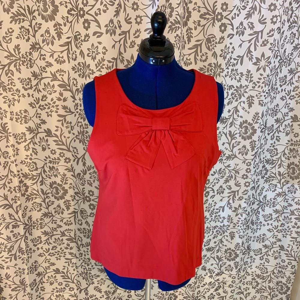 Banana Republic red bow front tank  XL